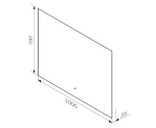 Зеркало Am.Pm X-Joy M85MOX11001S с  LED-подсветкой и ИК-сенсором 100 см